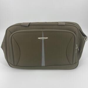KLUGE Olive Green Canvas Carry On Travel Tote Weekender Bag 17" x 11" x 8 "